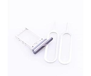 SIM Card Tray For Samsung Galaxy Z Flip 4 5G F721 (Single Card Version) SIM Slot Holder Replacement with Waterproof Rubber Seal Ring + SIM Card Tray Open Eject Pin Black