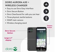 SIM Free Doro Aurora A30 128GB Mobile Phone - GRAPHITE