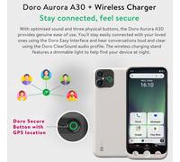 SIM Free Doro Aurora A30 128GB Mobile Phone - WHITE