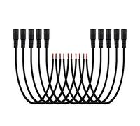 SIM&NAT DC Female 5.5mmx2.1mm Power Jack Adapter Plug Pigtail Cable, 20inch DC Power Pigtail Female Jack Wire for CCTV Security Camera, DVR, HDVD, LED Strip Light, Low Voltage Application, Pack of 10