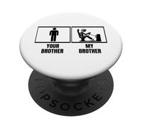 Sim Racer Your Brother My Brother Sister Funny Sim Racing PopSockets Adhesive PopGrip