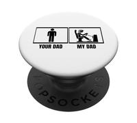 Sim Racer Your Dad My Dad Daughter Son Funny Sim Racing PopSockets Adhesive PopGrip
