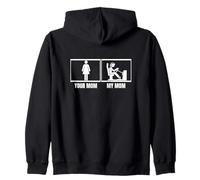 Sim Racer Your Mom My Mom Daughter Son Funny Sim Racing Zip Hoodie