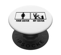 Sim Racer Your Sister My Sister Brother Funny Sim Racing PopSockets Adhesive PopGrip