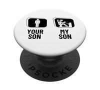 Sim Racer Your Son My Son Dad Mom Funny Sim Racing PopSockets Adhesive PopGrip