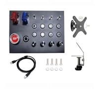 Sim Racing Button Box Central Control Box with Adjustable Clamp and Spinner Knob, Simulator Wheel and Shifter for Sim Wheel and Racing Wheel, APP, for American Truck and Farm Simulation Gaming