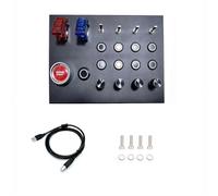 Sim Racing Button Box Central Control Box with Adjustable Clamp and Spinner Knob, Simulator Wheel and Shifter for Sim Wheel and Racing Wheel, APP, for American Truck and Farm Simulation Gaming