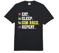 Sim Racing Eat Sleep Simulator Cockpit Racer Experience Comfort Colors Adult Heavyweight T-Shirt