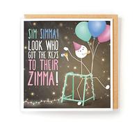Sim Simma - Funny Birthday Greeting Card, Fun Cheeky Beenie Man Reggae Dancehall Garage RnB Zimmerframe, 30th 40th Birthday