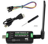 SIM7600G-H 4G DONGLE with Antenna, Industrial Grade 4G USB/UART, Communication and GNSS Positioning Support PC/Raspberry Pi/Drone/Industrial Computer, Support Global Band