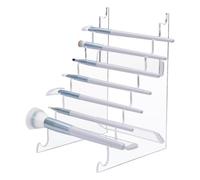 Simaixing 9-Slots Clear Pen Display Stand Acrylic Brush Holder for Eyebrow Pens, Vertical Paint Pen Stand Rack Organizer for Office Use, Makeup Brush Holder for Vanity (Clear)