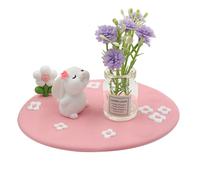 Simaixing Mini Bunny and Baby's Breath Mini Decorations Interior for Car Dashboard Decorations, Funny Cars Rear View Mirror Cute Car Accessories for Women and Men (Rabbit)
