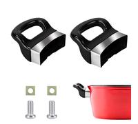 Simaixing Pot Handles Replacement, Universal Pan Handle for Pot Short Side, Bakelite Pan Ear Replacement for Home Kitchen Cookware, Black Pressure Cooker Accessories for Short Side (2 PCS)