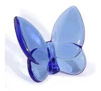 Simaixing Small Crystal Butterfly, Cut Butterfly Figurine, 3D Flying Butterflies Decorations for Home Table, Tiny Crystal Butterflies Collectible Gift for Women (Blue)