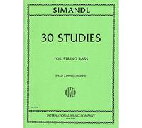 Simandl - 30 Studies For the Development of Tone For Bass Published by International Music Company
