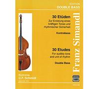 Simandl, Franz: 30 etüden for double bass (music notes)