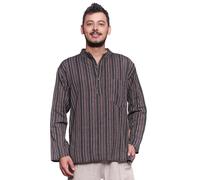 Simandra Men Kurta Classic Striped Brown