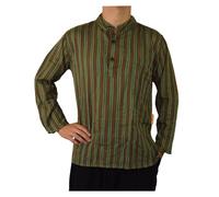 Simandra Men Kurta Classic Striped Green