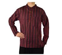 Simandra Men's Kurta Classic Striped Red