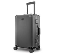 SIMANLI All Aluminum Suitcases 20 Inch Lightweight Carry On Luggage Aluminum Alloy Alloy Trolley Boardable Cabin Suitcase with TSA Locks Silent Spinner Wheel (Black-2,20 inch)