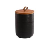 Simanli Kitchen Storage Jars with Lids Airtight Ceramics Food Storage Containers for Coffee Tea Sugar Spices Black 800ml/28.16oz