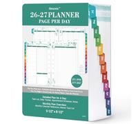 Simannie 2025-2026 Planner Refills, Jul.2025 - Jun.2026, 2 Pages Per Day Daily & Monthly Planner, 5.5" x 8.4", Daily Tracker