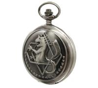 SIMAOTE Fullmetal Alchemist Pocket Watch Vintage Quartz Pocket Watch with Chain for Men Women Cosplay Accessories Anime Merch, Black-01, Classic and Vintage