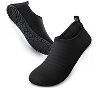 SIMARI Water Shoes Womens and Mens Quick-Dry Aqua Socks Barefoot for Outdoor Beach Swim Surf Yoga Exercise, 193 Stripe Black, Size 36, SWS001