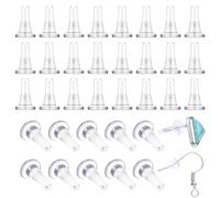 simarro 100 Pcs Full-Cover Silicone Earring Backs for Studs, Earring Backs of Soft Clear Silicone, Prevent Allergies Silicones Ear Back, Replacement Parts for Stabilize Earrings and Studs Hoops Hooks