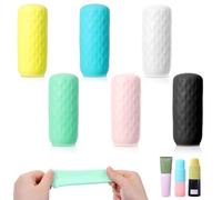 simarro 12 Pack Travels Silicone Bottle Caps, Leak-Proof Elastic Caps, Reusable Travel Bottle Cap, Travels Essentials for Men and Women, Cruise Essentials, Fits Most Travel-Sized Toiletries(12)