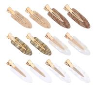 simarro 12 Pcs No Crease Hair Clips, No Bend Flat Duckbill Clips Makeup Hair Clip Flat Hairstyle Accessories for FaceWashing Hairdressing Bangs Waves Woman Girl