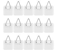 simarro 15PCS Adhesive Picture Hanger, Picture Hanging Hooks Without Nails Invisible Adhesive Wall Hangers Foamboard Plastic Pictures Hanging Hooks for Photo Frame Wall Art Decor(Square)