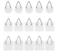 simarro 15PCS Plate Hangers for Walls, Adhesive Picture Hanger Picture Hanging Hooks Without Nails Invisible Adhesive Wall Hangers Foamboard Pictures Hanging Hooks for Photo Frame Wall Art Decor