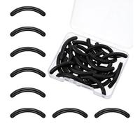 simarro 30pcs Eyelash Curler Refill Pads, Silicone Rubber Universal Eye Lash Curler Replacement Eyelash Curlers Accessories with Clear Storage Box(Black)