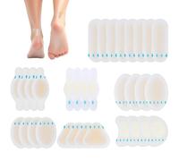 simarro 32 Pieces Blister Bandages, Foot Blister Bandages, Hydrocolloid Bandage Foot Blisters Bandage, Waterproof Sealed Gel Blister Pads Variety Pack for Protective Toe, Heel Blisters Prevention