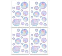 simarro 4 Pcs Bubble Wall Decals, Kids Bathroom Decor, Colorful Bubble Underwater World Background Decoration Little Mermaid Bathrooms Decor, Suitable for Children's Bedroom and Bathroom Decoration