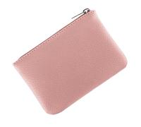 simarro Coin Purse, Vegan Leather Lychee Pattern Zipper Change Purse Portable Coin Wallet Mini Change Holder for Women Coin Pocket for Women Credit Card Folded Bills ID Key Headset Lipstick(Pink)