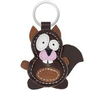 Simaru Genuine Leather Animal-Shaped Keychain - Made in EU - Ideal for Christmas, Birthdays & Anniversaries, Squirrel, SO