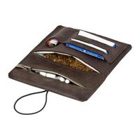 Simaru Tobacco Pouches - italian Leather Tobacco Tins for Men with Double Paper Holder, Secure Filter Compartment, and Extra Lighter Pocket - Compact, Stylish, and Durable Tobacco Pouch