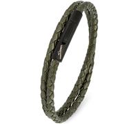 Simaru Unisex Leather Wrap Bracelet - Handmade in Germany - Sleek Genuine Leather & Stainless Steel Design