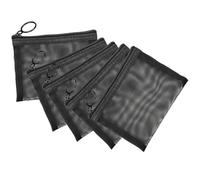 SimautHawk 5 Pieces 5" x 4", Zipper Mesh Bags, a Bag with a Zipper Cosmetic Organizer Pouch for Daily or Travel to Keep Small Items, Colorful, Black, S （5pcs 5" x 4" ）, Small Storage Bag