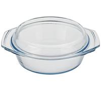 Simax Bowl with lid, glass, transparent, 18.2 x 18.2 x 9.3 cm.