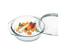 Simax Bowl with lid, glass, transparent, 18.2 x 18.2 x 9.3 cm.