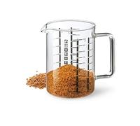 Simax Glass Measuring Cup: 16 Oz Measuring Cups Glass - Liter, Oz and Ml Measuring Cup for Liquid - Borosilicate Glass Metric Measuring Cups in Gram - Measure Flour and Sugar Grams - Easy Pour Spout