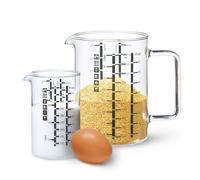 Bohemia 2-piece measuring cup set, glass, transparent, 9.5 x 8.3 x 13.3 cm, 2 units 172