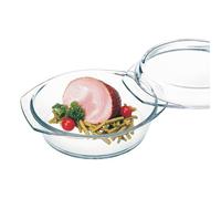 SIMAX Round Glass Bowl With Lid Oven Dish Borosilicate Glass 1.5l