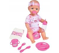 Simba 105039005 New Born Baby Doll Toy and Accessories, Drink and Wet Functions, Multicolor, 38 cm Tall, Ages 3+