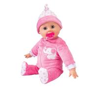 Simba 105140501 Laura Schlummerzeit, Soft Body Doll with Breathing Movements, 14 Baby Sounds, Sleeping Eyes, 38 cm Baby Doll, from 18 Months
