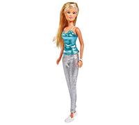 Simba 105733484 - Simba Love Shimmer Doll in a Fashionable Glitter Top and Trousers, with Watch and Sneakers, Only One Item Included