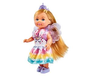 Simba 105733499 Evi Love Unicorn, 2 Assorted Designs, Only One Item Delivered, Doll as Cute Fairy with Unicorn Print and Wings for Weight Loss, 12 cm, for Children from 3 Years